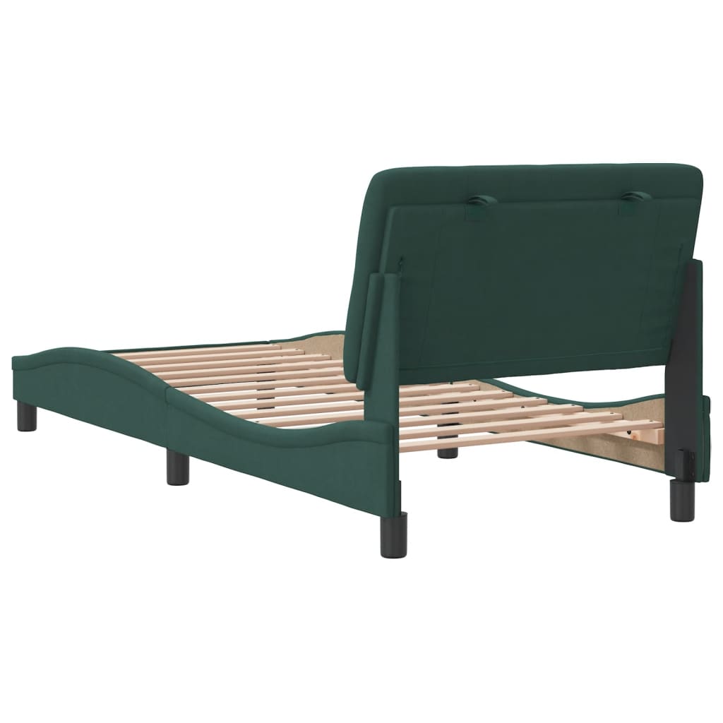 Giroletto senza Materasso Verde Scuro 90x190 cm in Velluto - homemem39