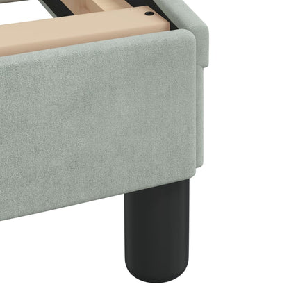 Giroletto senza Materasso Grigio Chiaro 90x200 cm Velluto