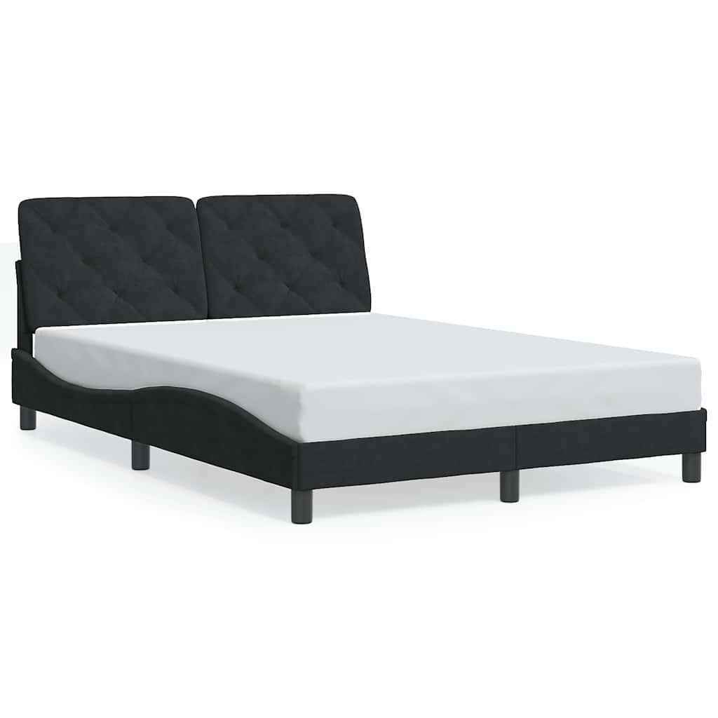 Giroletto senza Materasso Nero 120x200 cm Velluto | homemem39