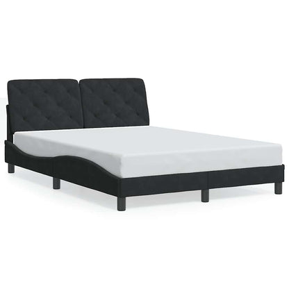 Giroletto senza Materasso Nero 120x200 cm Velluto | homemem39