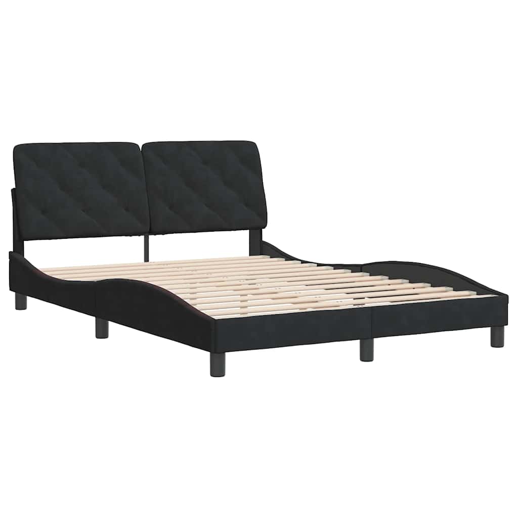 Giroletto senza Materasso Nero 120x200 cm Velluto | homemem39