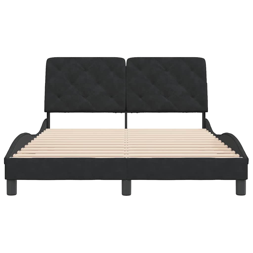 Giroletto senza Materasso Nero 120x200 cm Velluto | homemem39