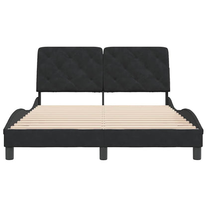 Giroletto senza Materasso Nero 120x200 cm Velluto | homemem39