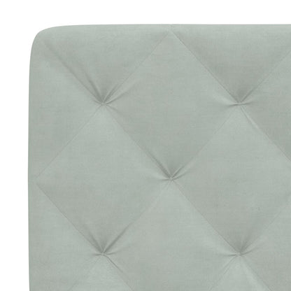 Giroletto senza Materasso Grigio Chiaro 140x190 cm Velluto
