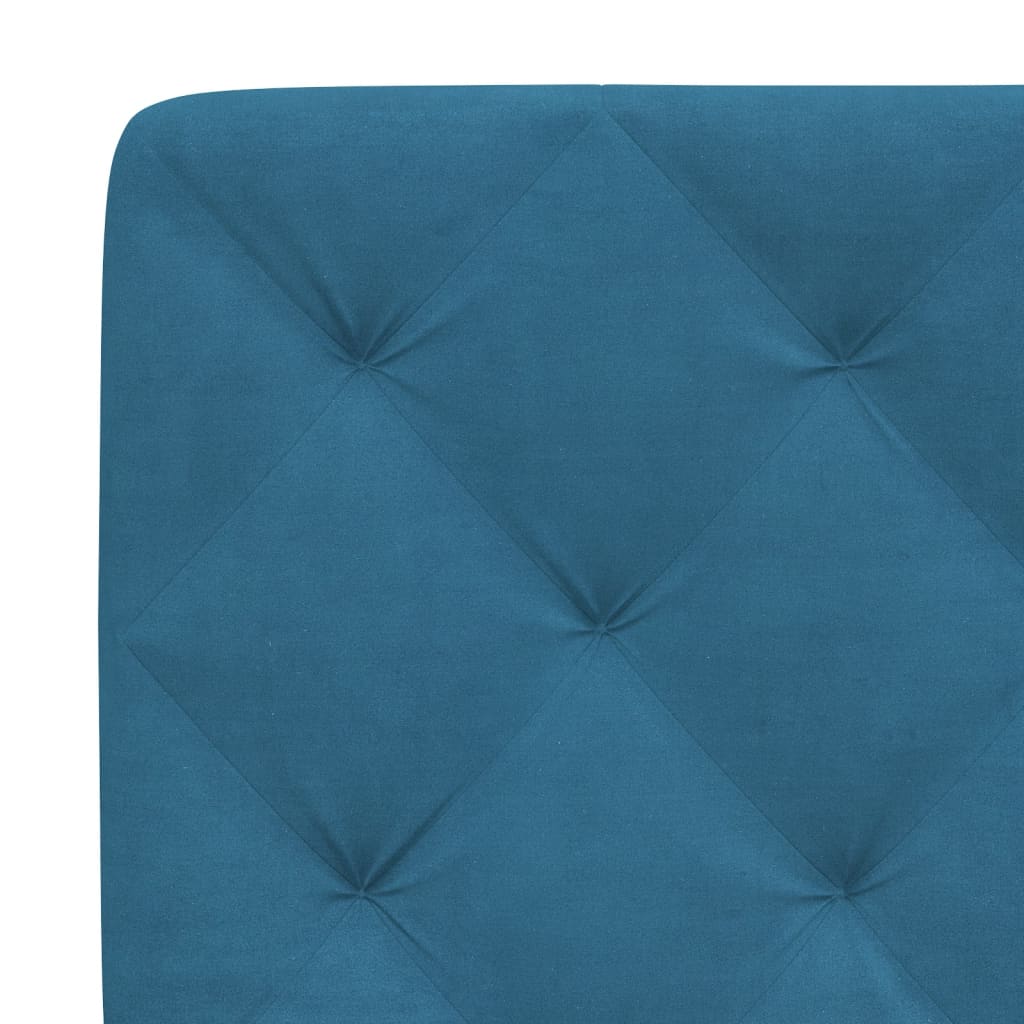 Giroletto senza Materasso Blu 140x190 cm in Velluto - homemem39