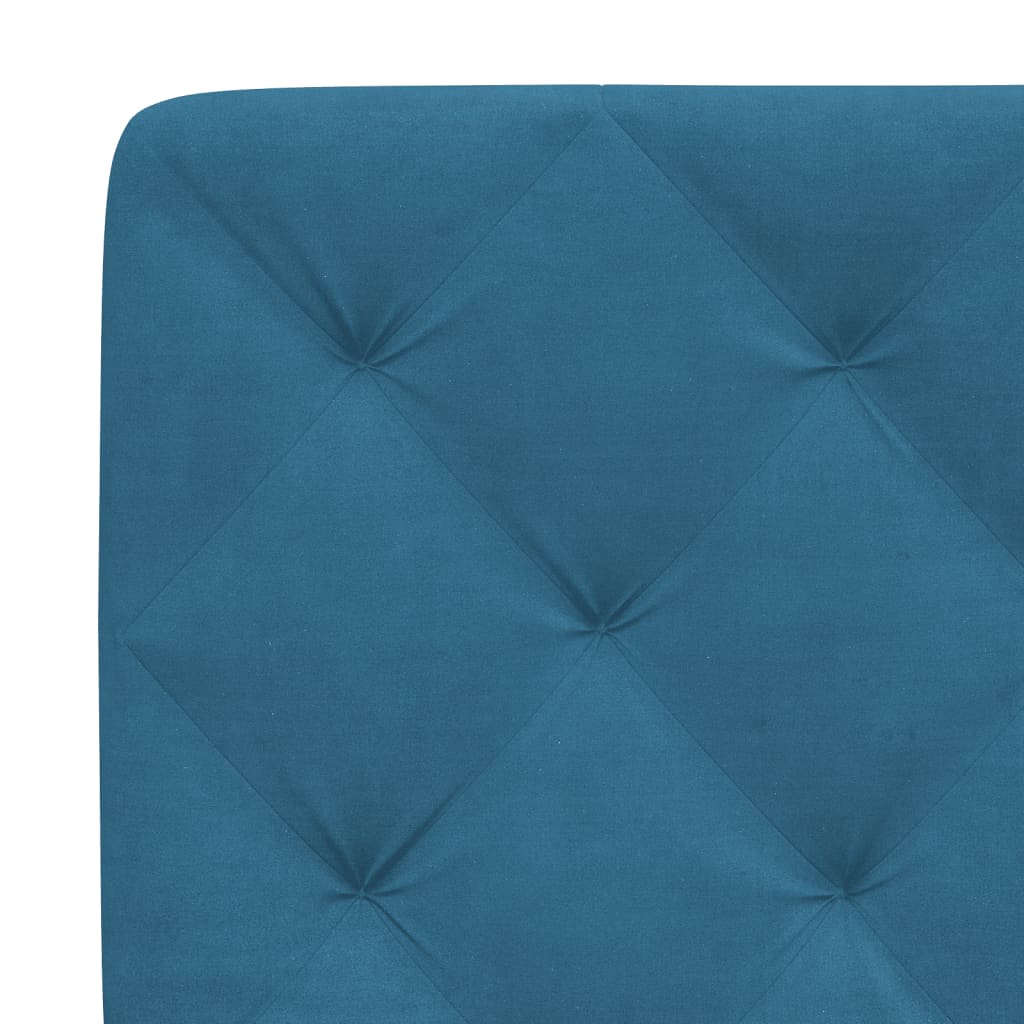 Giroletto senza Materasso Blu 200x200 cm in Velluto - homemem39