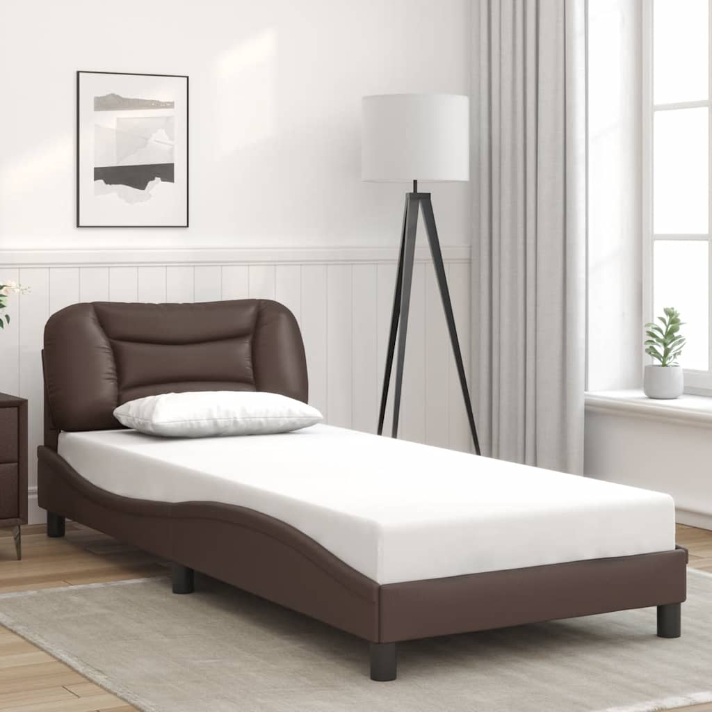 Giroletto senza Materasso Hvar Marrone 80x200 cm in Similpelle