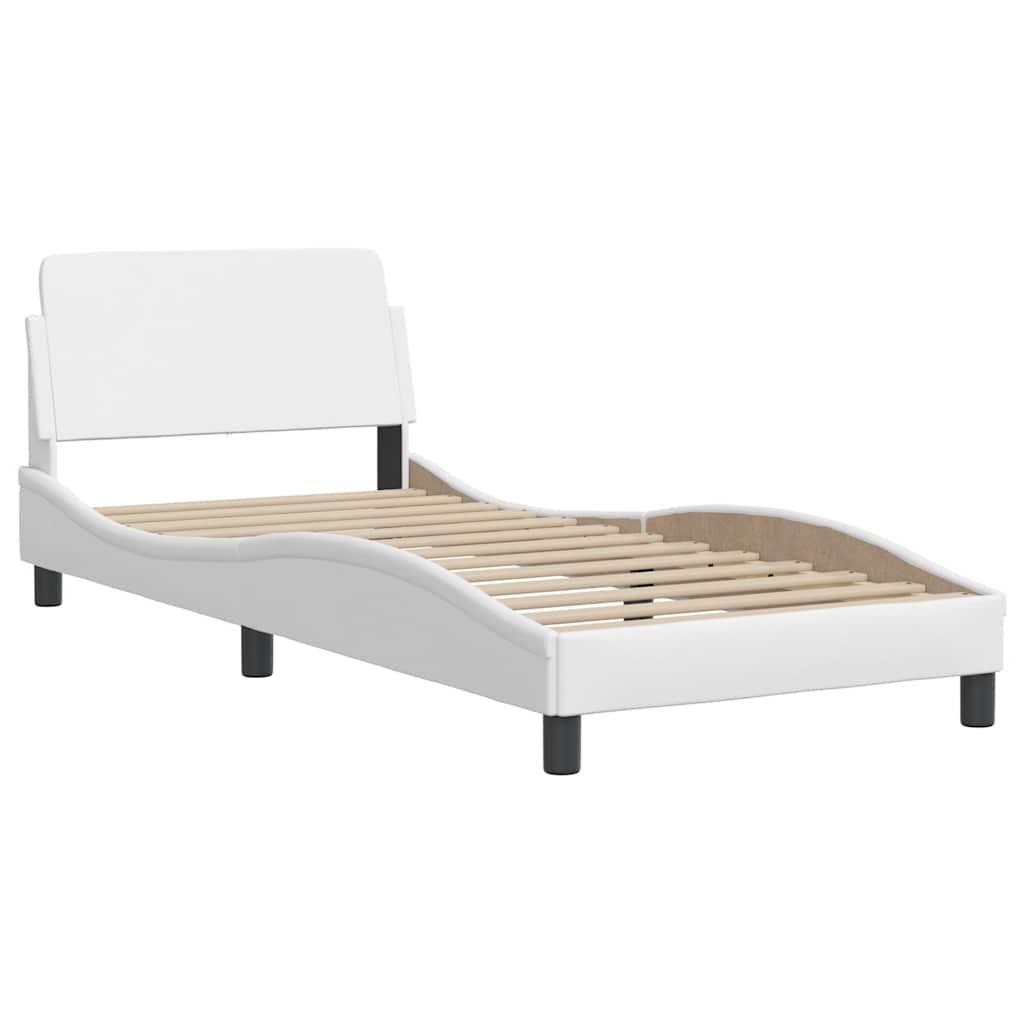 Giroletto senza Materasso Hvar Bianco 90x190 cm in Similpelle