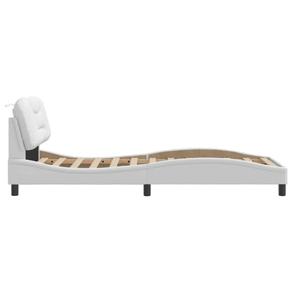 Giroletto senza Materasso Hvar Bianco 90x190 cm in Similpelle | homemem39