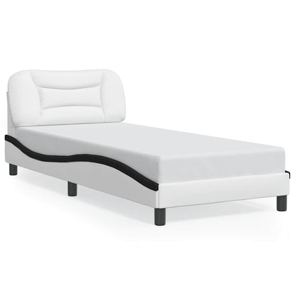 Giroletto senza Materasso Hvar Nero e Bianco 90x190 cm in Similpelle