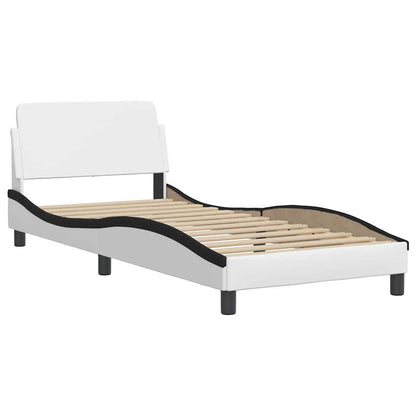 Giroletto senza Materasso Hvar Nero e Bianco 90x190 cm in Similpelle | homemem39