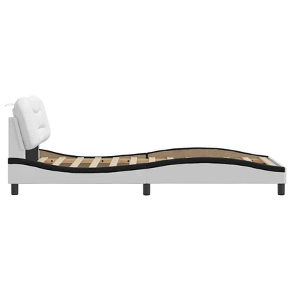 Giroletto senza Materasso Hvar Nero e Bianco 90x190 cm in Similpelle | homemem39