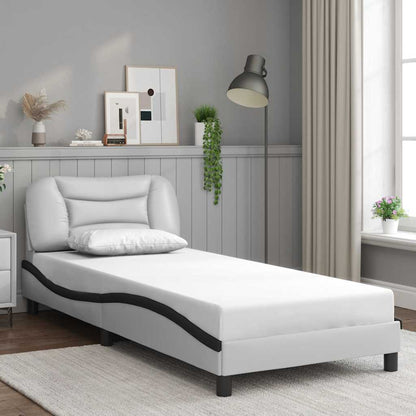 Giroletto senza Materasso Hvar Nero e Bianco 90x190 cm in Similpelle