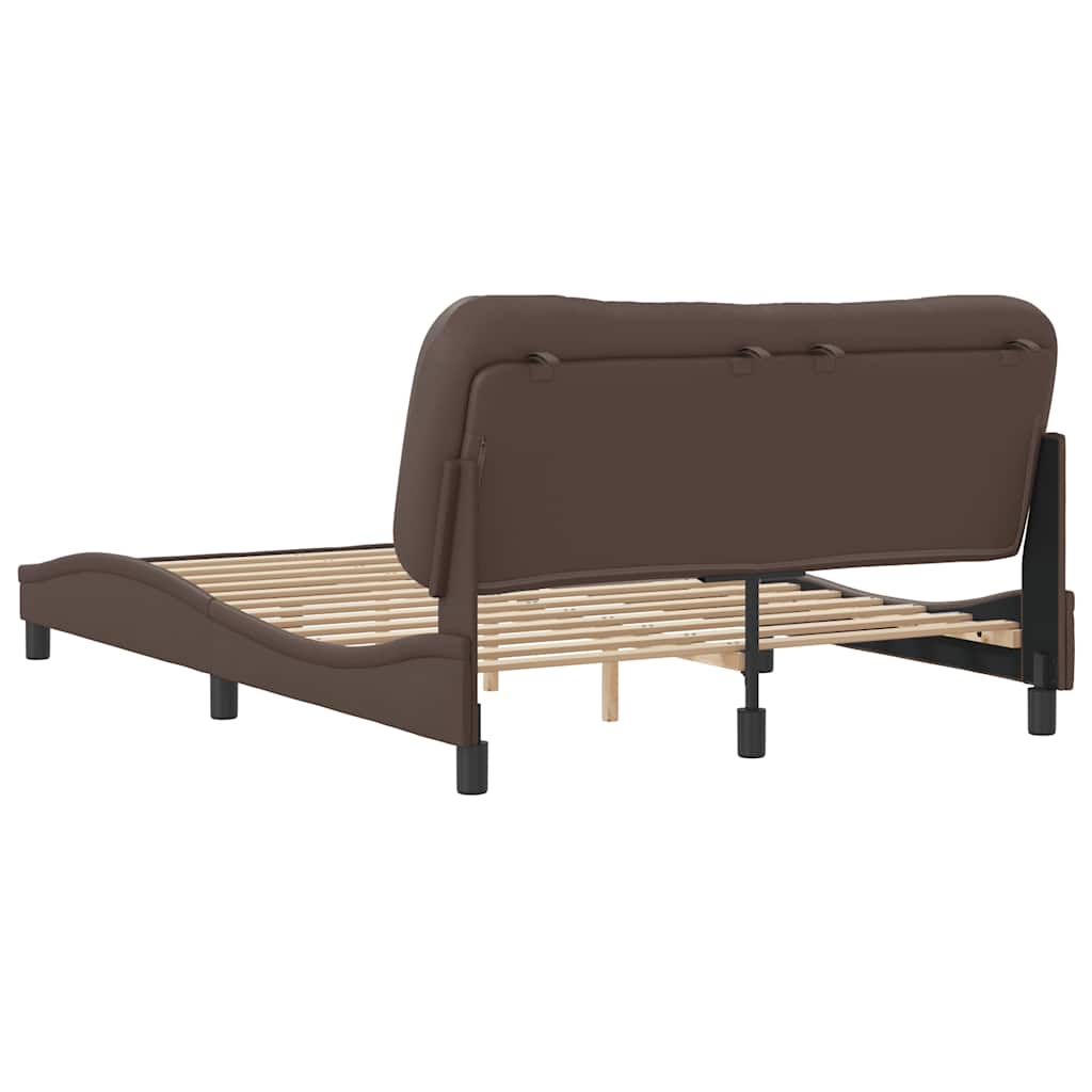 Giroletto senza Materasso Hvar Marrone 120x200 cm in Similpelle | homemem39
