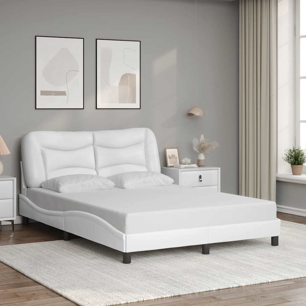 Giroletto senza Materasso Hvar Bianco 140x190 cm in Similpelle - homemem39