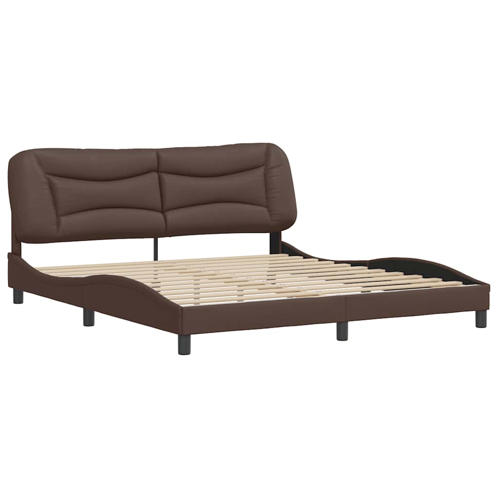 Giroletto senza Materasso Hvar Marrone 180x200 cm in Similpelle | homemem39