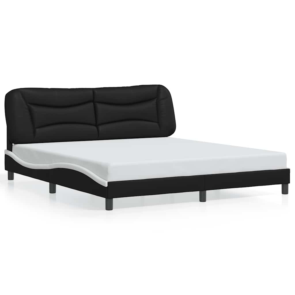 Giroletto senza Materasso Hvar Nero e Bianco 180x200 cm