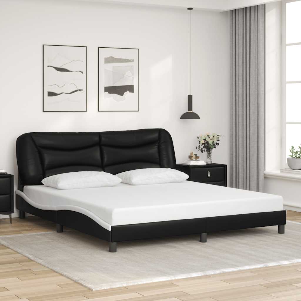 Giroletto senza Materasso Hvar Nero e Bianco 180x200 cm