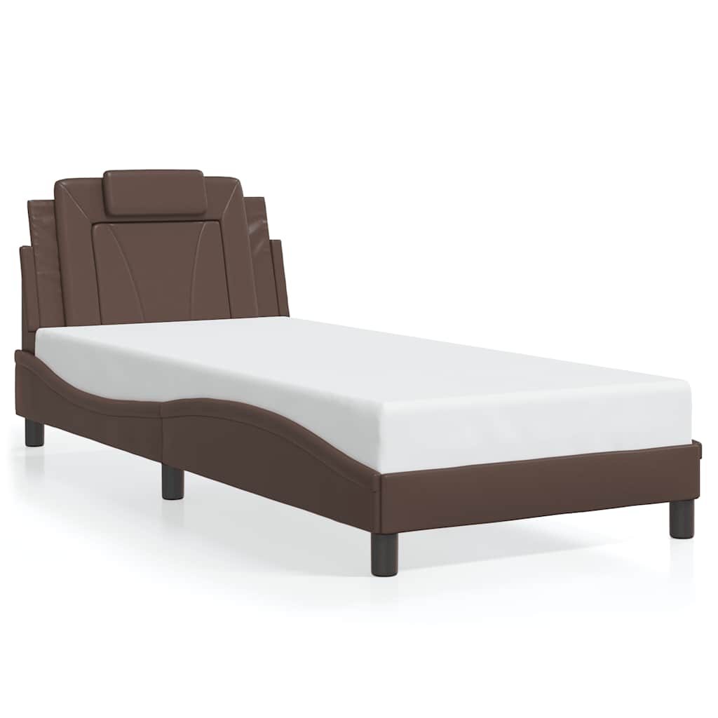 Giroletto Viana senza Materasso Marrone 80x200 cm in Similpelle | homemem39