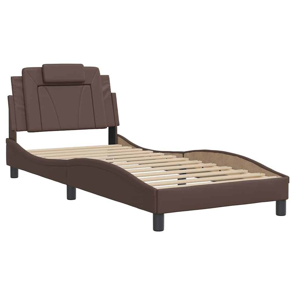 Giroletto Viana senza Materasso Marrone 80x200 cm in Similpelle | homemem39