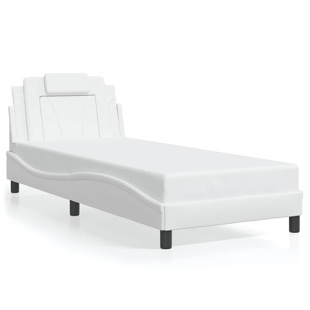 Giroletto Viana senza Materasso Bianco 90x190 cm in Similpelle