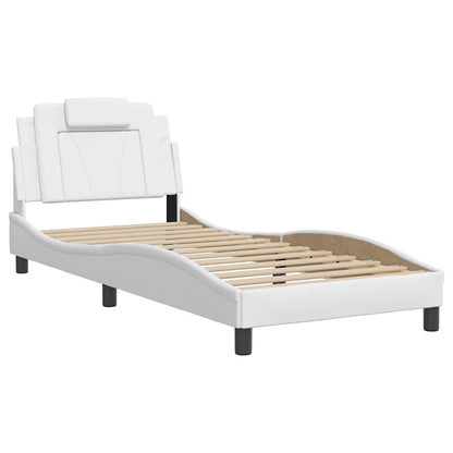 Giroletto Viana senza Materasso Bianco 90x190 cm in Similpelle