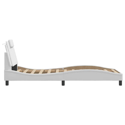 Giroletto Viana senza Materasso Bianco 90x190 cm in Similpelle