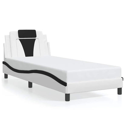 Giroletto Viana senza Materasso Nero e Bianco 90x190 cm in Similpelle | homemem39