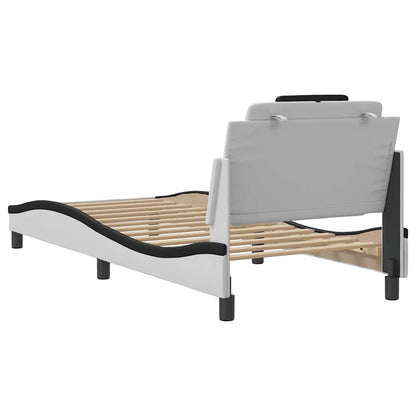 Giroletto Viana senza Materasso Nero e Bianco 90x190 cm in Similpelle | homemem39