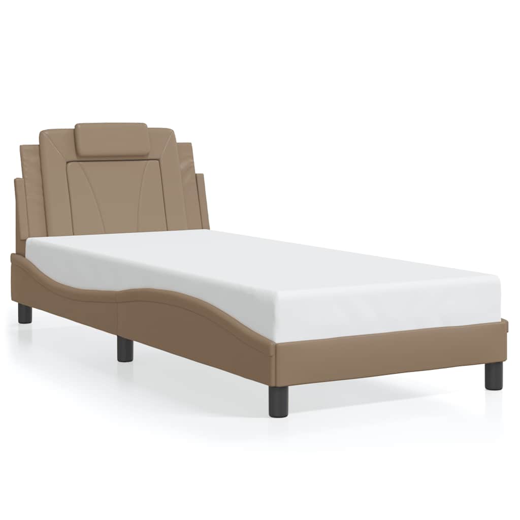 Giroletto Viana senza Materasso Cappuccino 90x200 cm in Similpelle | homemem39
