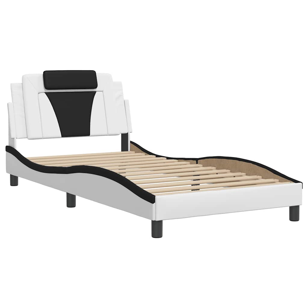 Giroletto Viana senza Materasso Nero e Bianco 100x200 cm in Similpelle | homemem39