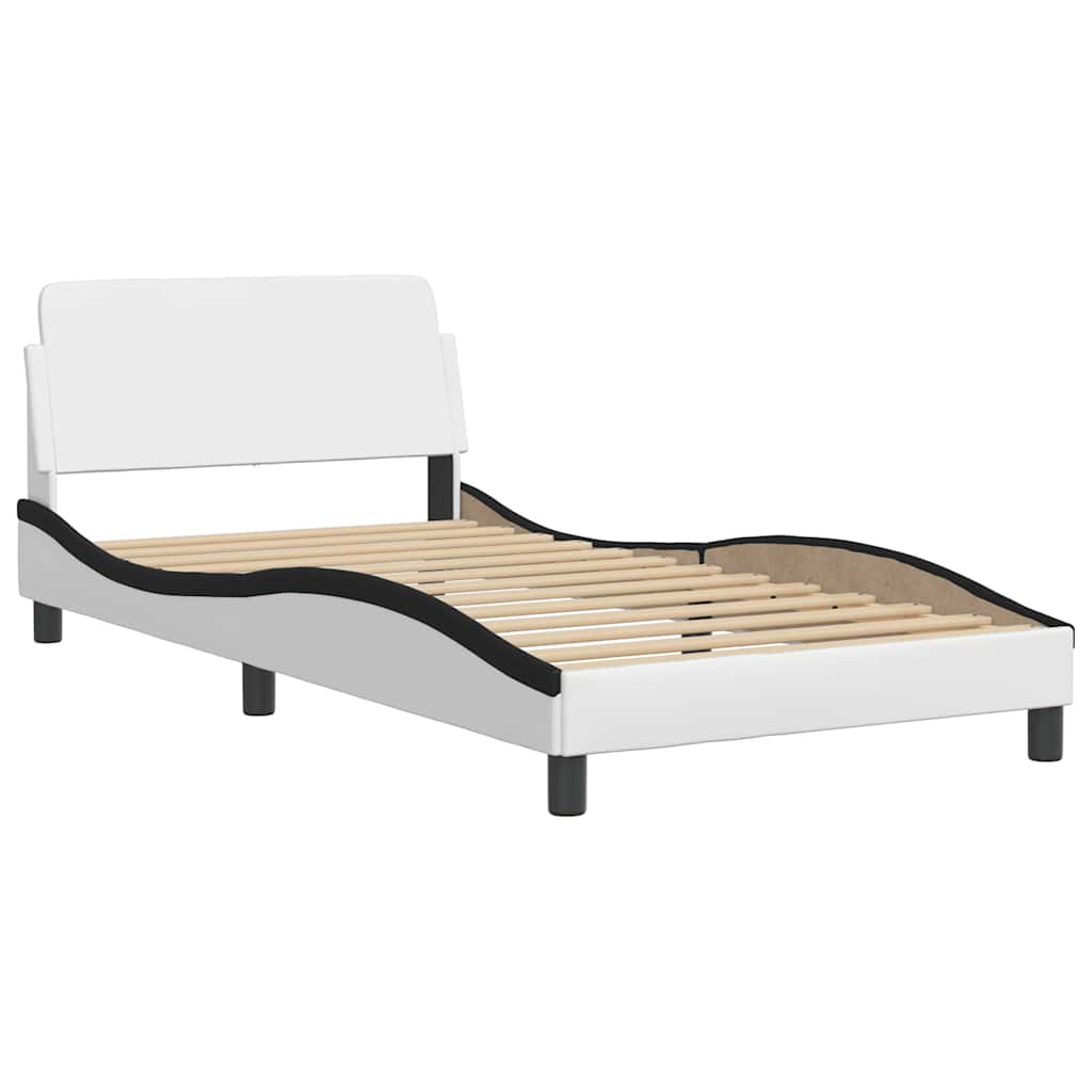 Giroletto Viana senza Materasso Nero e Bianco 100x200 cm in Similpelle | homemem39