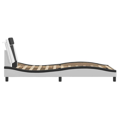 Giroletto Viana senza Materasso Nero e Bianco 100x200 cm in Similpelle | homemem39