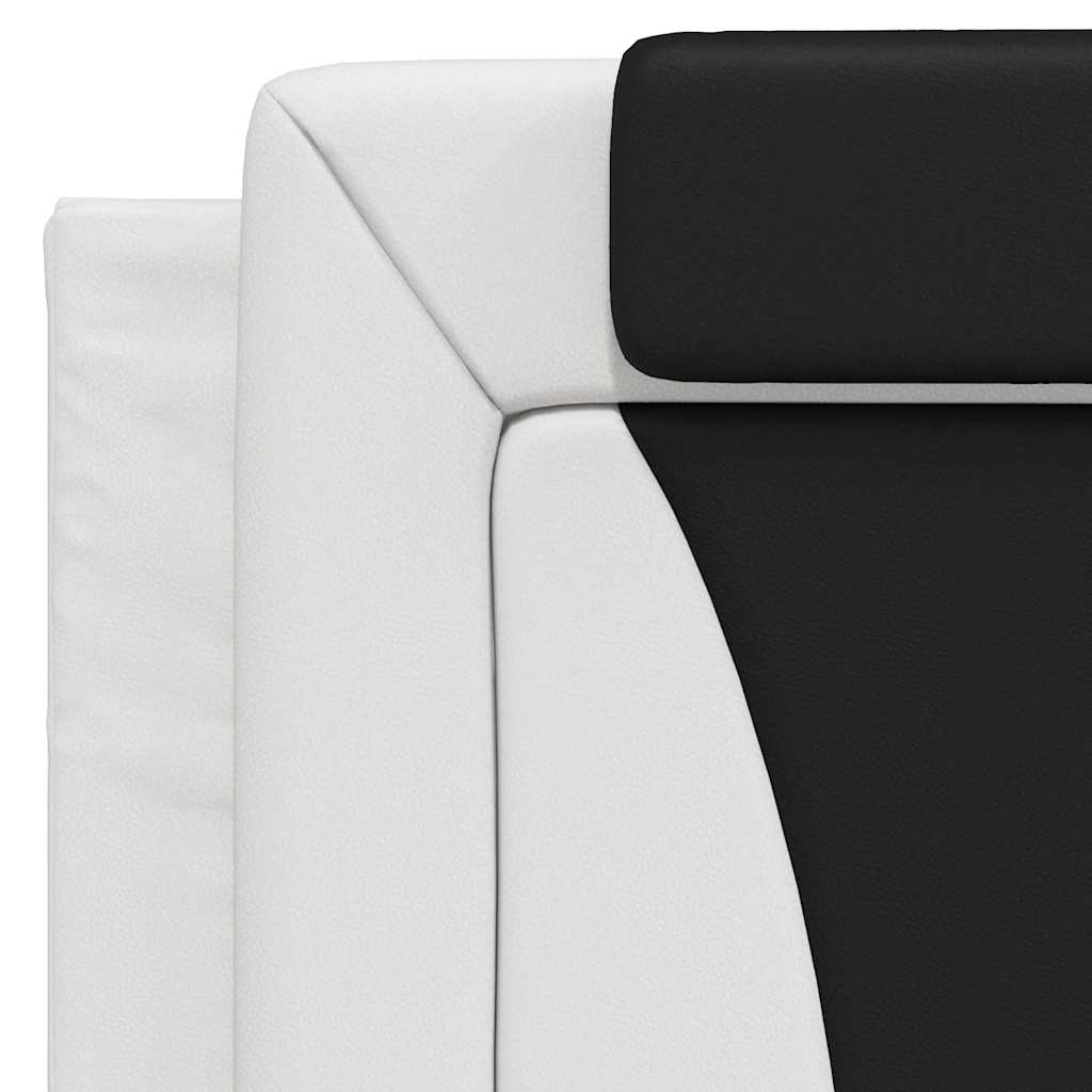 Giroletto Viana senza Materasso Nero e Bianco 100x200 cm in Similpelle | homemem39