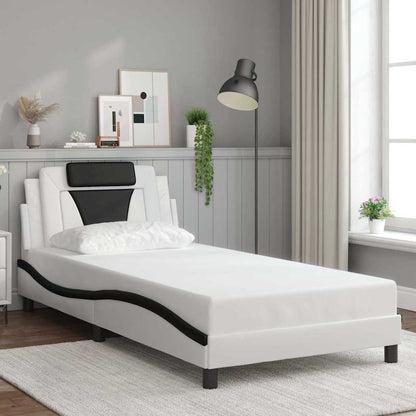Giroletto Viana senza Materasso Nero e Bianco 100x200 cm in Similpelle | homemem39