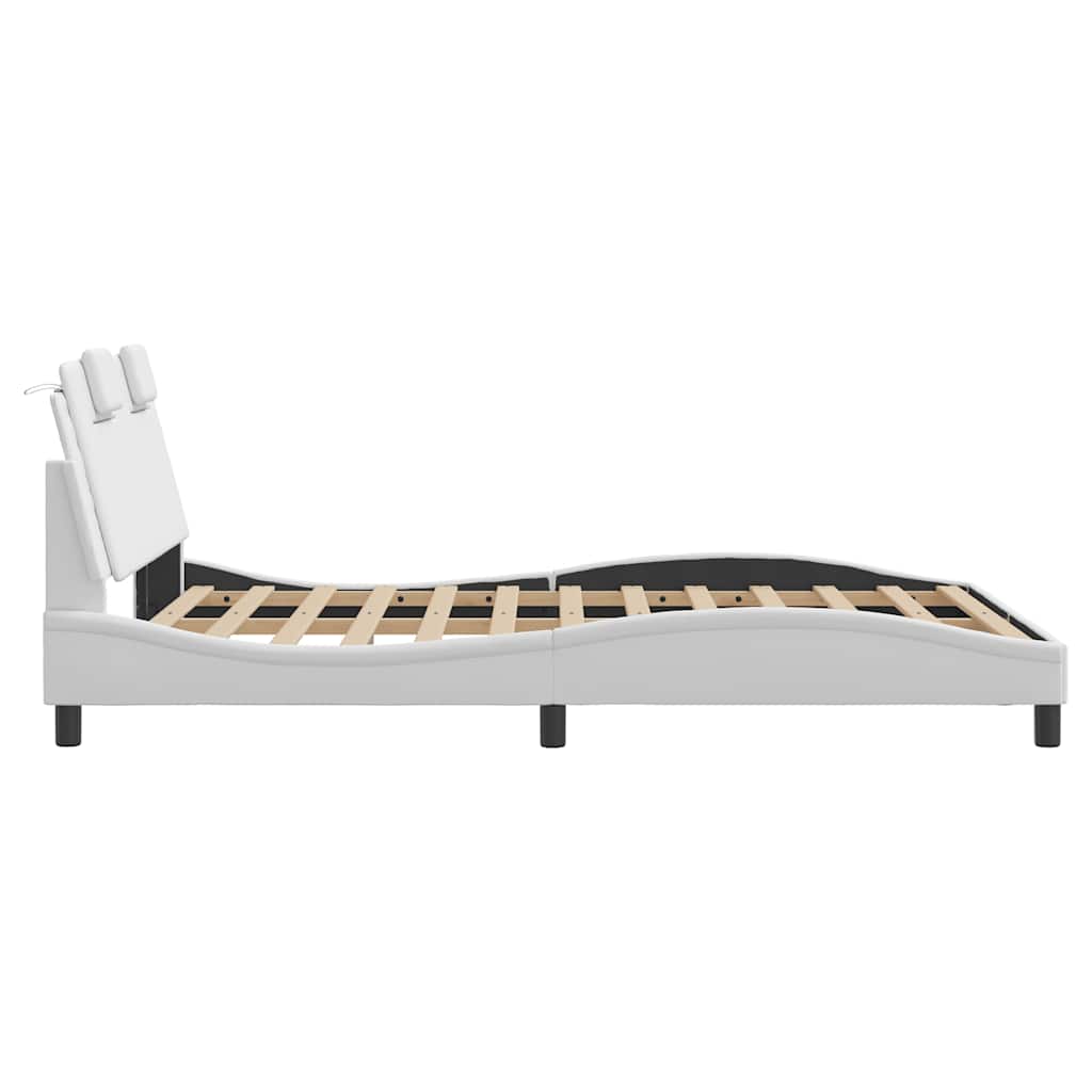 Giroletto Viana senza Materasso Bianco 120x200 cm in Similpelle | homemem39