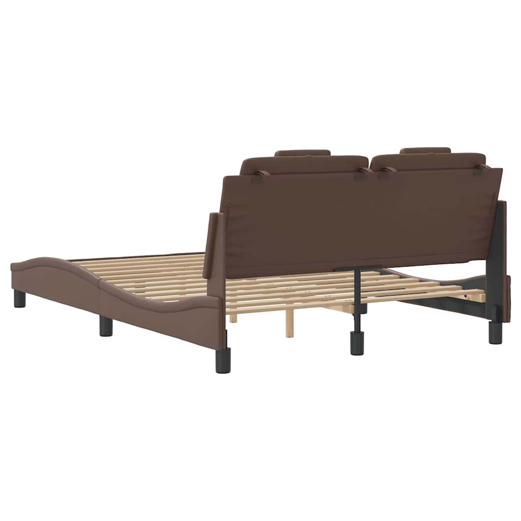 Giroletto Viana senza Materasso Marrone 120x200 cm in Similpelle | homemem39