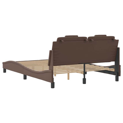 Giroletto Viana senza Materasso Marrone 120x200 cm in Similpelle | homemem39
