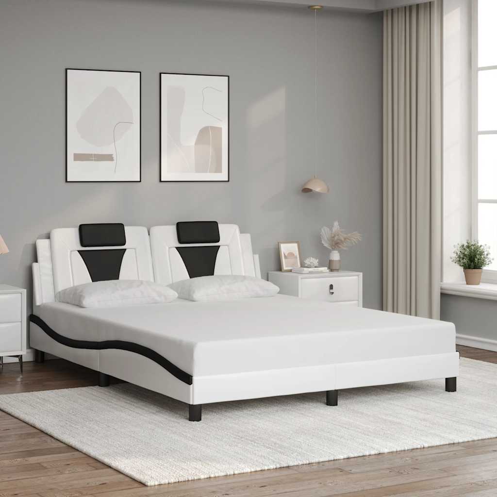 Giroletto Viana senza Materasso Nero e Bianco 160x200 cm