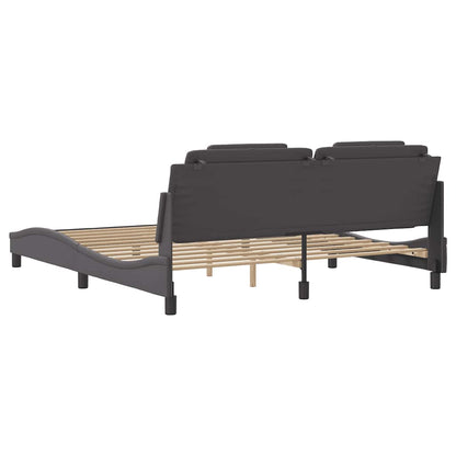 Giroletto Viana senza Materasso Grigio 180x200 cm in Similpelle