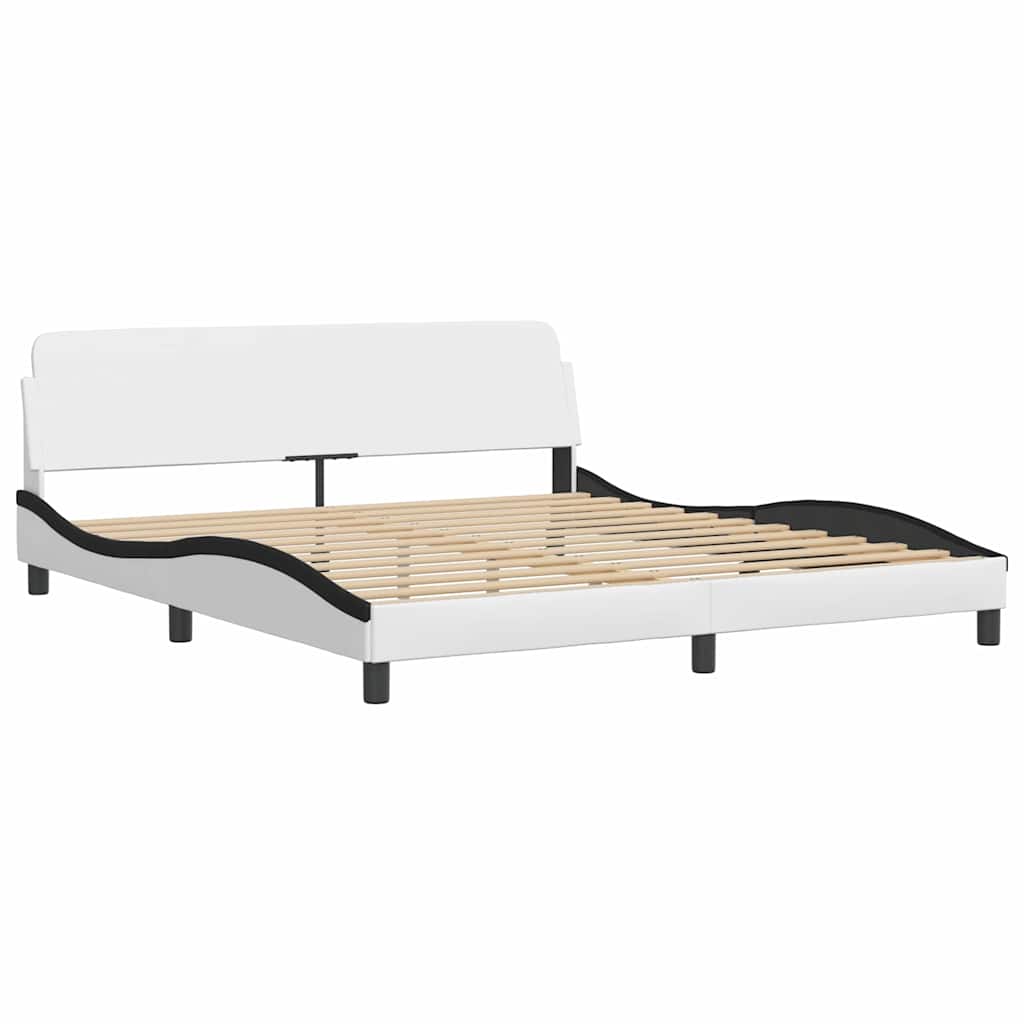 Giroletto Viana senza Materasso Bianco e Nero 180x200 cm