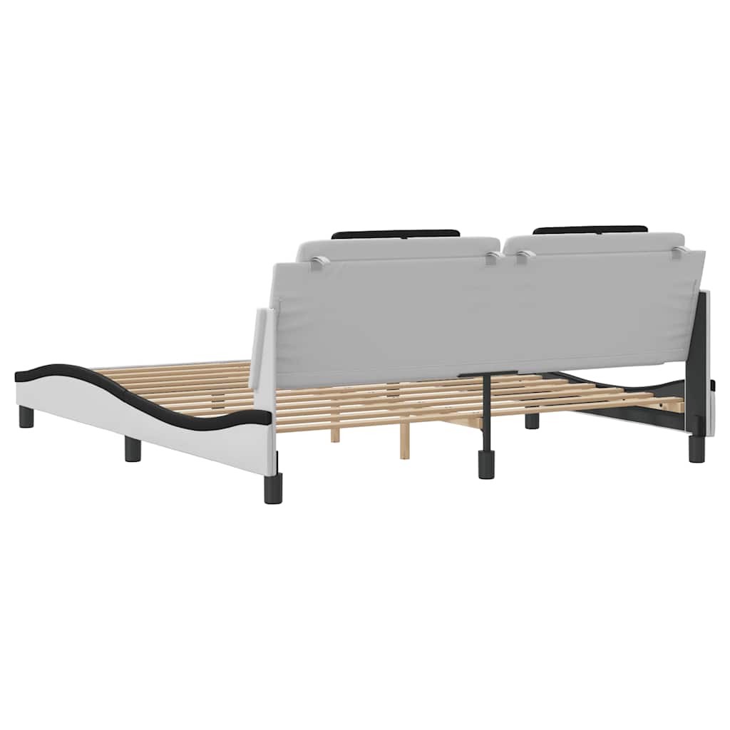 Giroletto Viana senza Materasso Bianco e Nero 180x200 cm