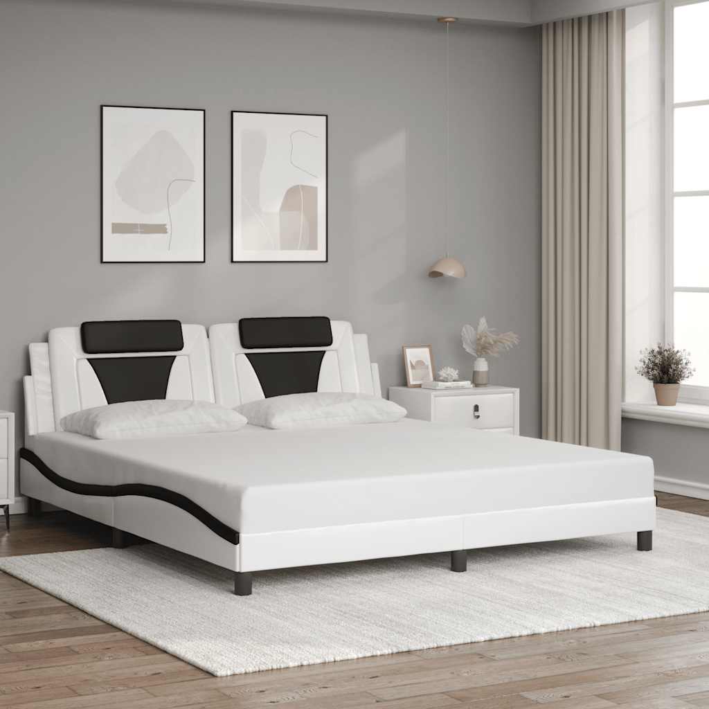 Giroletto Viana senza Materasso Bianco e Nero 180x200 cm