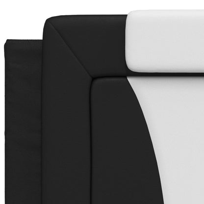 Giroletto Viana senza Materasso Bianco e Nero 200x200 cm in Similpelle - homemem39