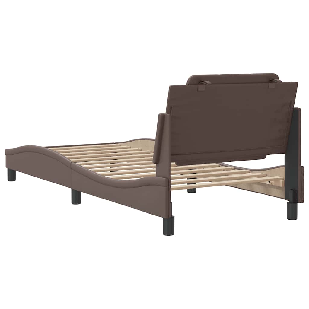 Giroletto senza Materasso Zadar Marrone 80x200 cm in Similpelle | homemem39
