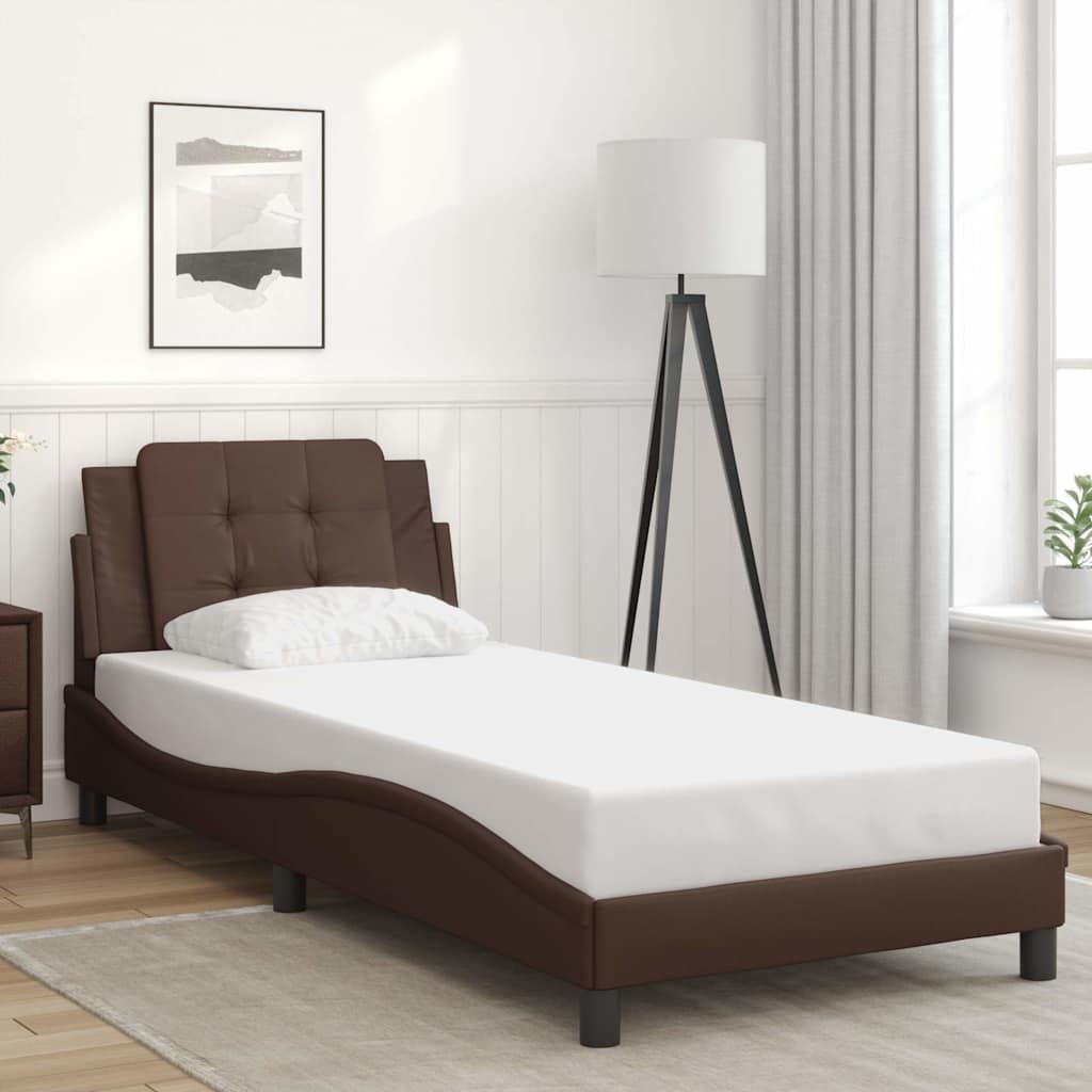 Giroletto senza Materasso Zadar Marrone 80x200 cm in Similpelle | homemem39