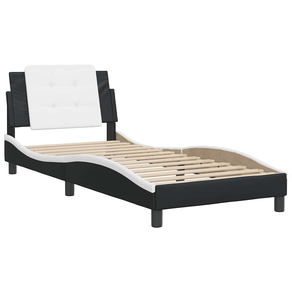 Giroletto senza Materasso Zadar Nero e Bianco 80x200 cm