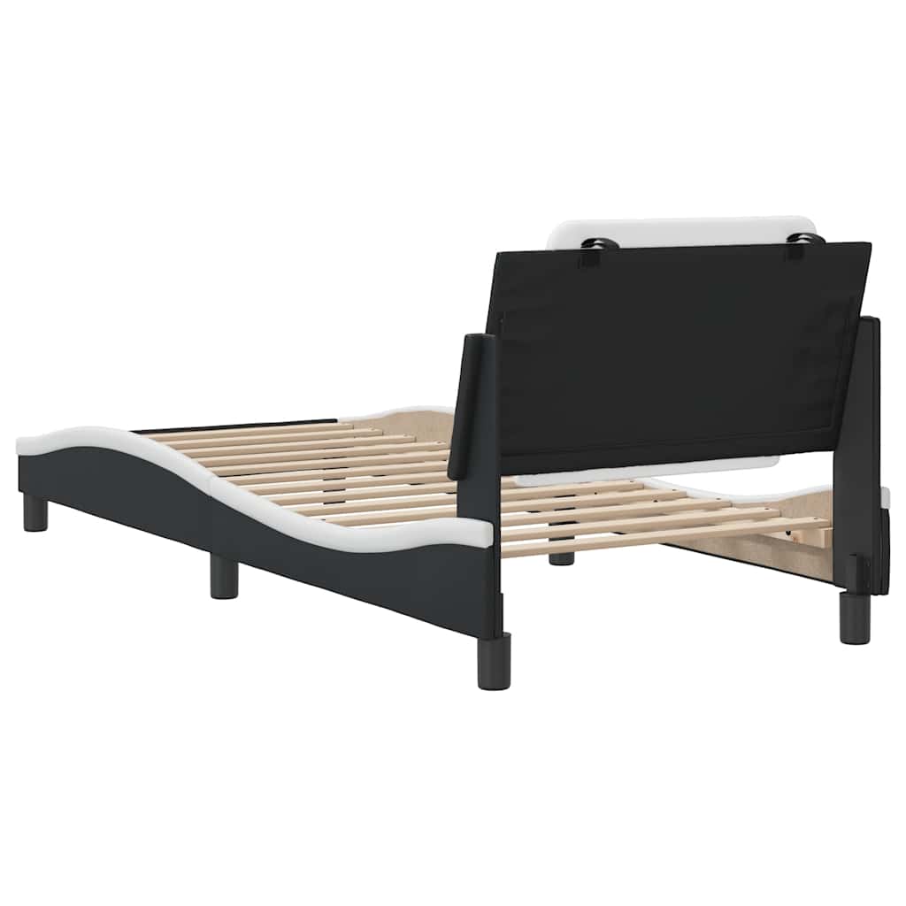 Giroletto senza Materasso Zadar Nero e Bianco 80x200 cm