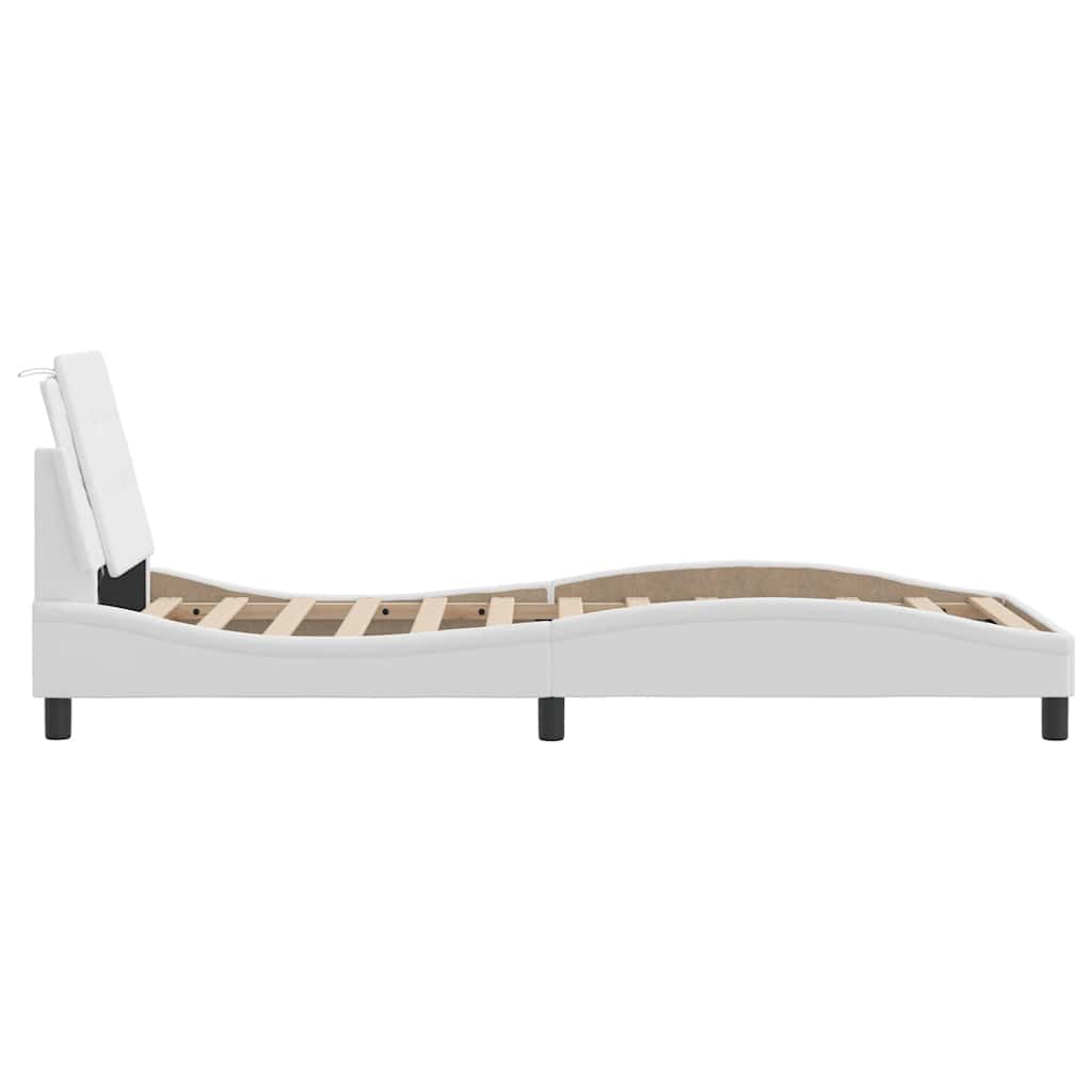 Giroletto senza Materasso Zadar Bianco 90x190 cm in Similpelle | homemem39