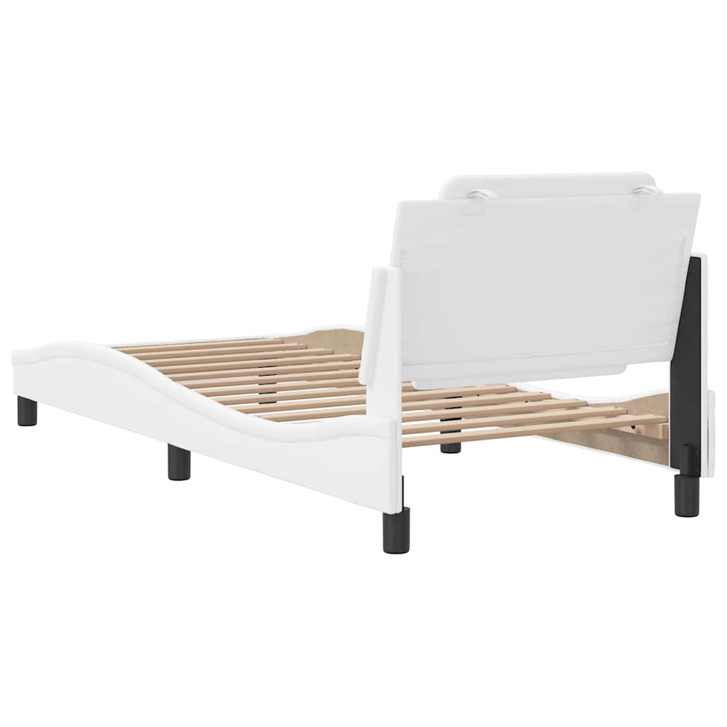 Giroletto senza Materasso Zadar Bianco 90x190 cm in Similpelle | homemem39